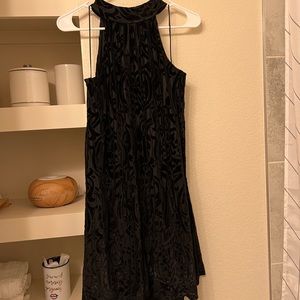 Francesca’s Black Velvet Dress